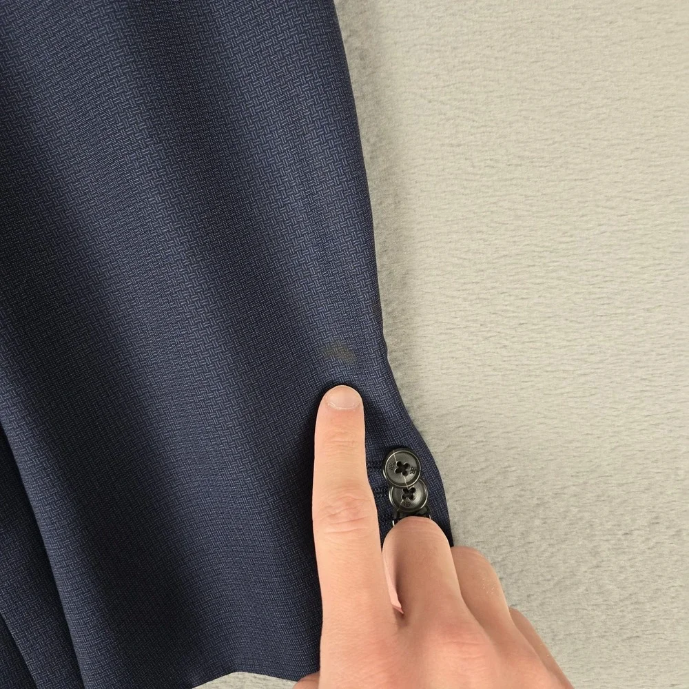 Banana Republic Blazer Mens 40R Navy Wool Jacket‎ Vitale Barberis Canonico *READ